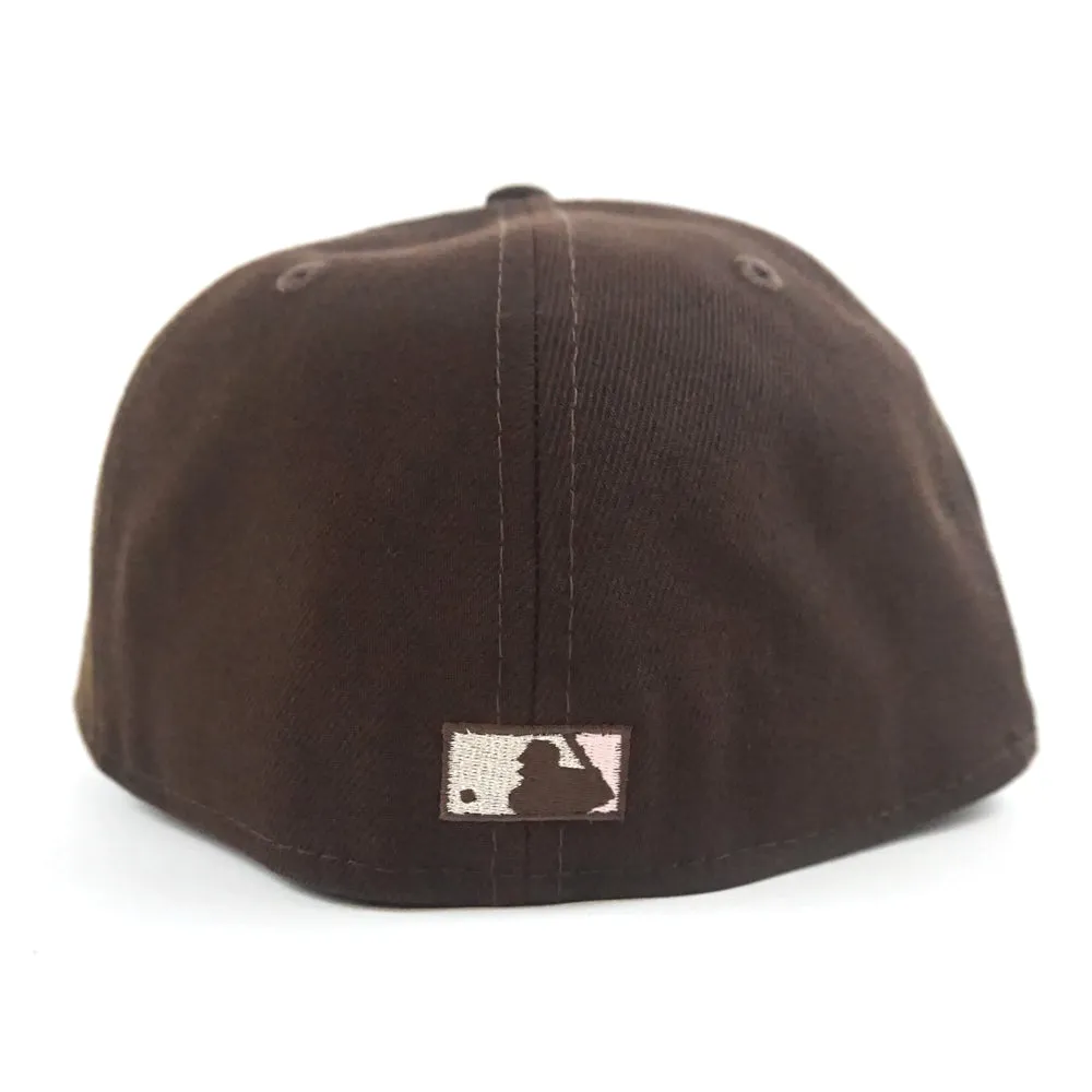 Los Angeles Dodgers 50th Anniversary New Era 59Fifty Fitted Hat (Burnt Wood Pink Under Brim)