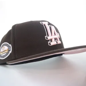 Los Angeles Dodgers 50th Anniversary New Era 59Fifty Fitted Hat (Burnt Wood Pink Under Brim)