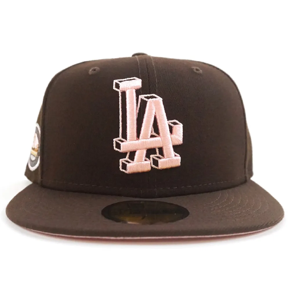 Los Angeles Dodgers 50th Anniversary New Era 59Fifty Fitted Hat (Burnt Wood Pink Under Brim)