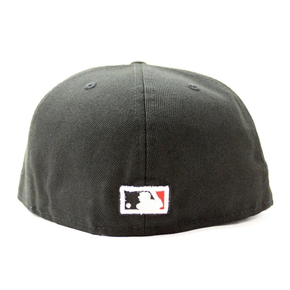 Los Angeles Dodgers 50th Anniversary New Era 59Fifty Fitted Hat (GITD Black Red Under Brim)