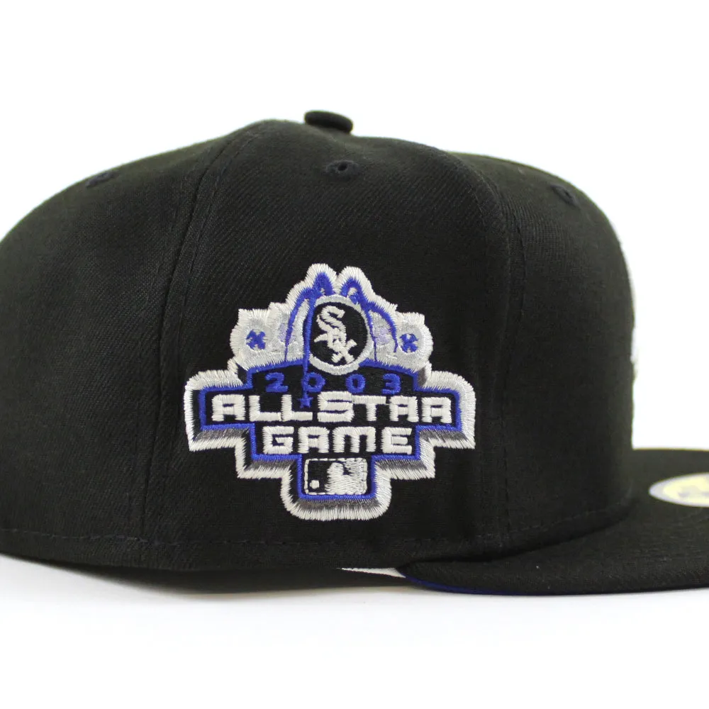Love Chicago White Sox 2003 All-Star Game New Era Fitted 59Fifty Hat (GITD Black Royal Blue Under Brim)