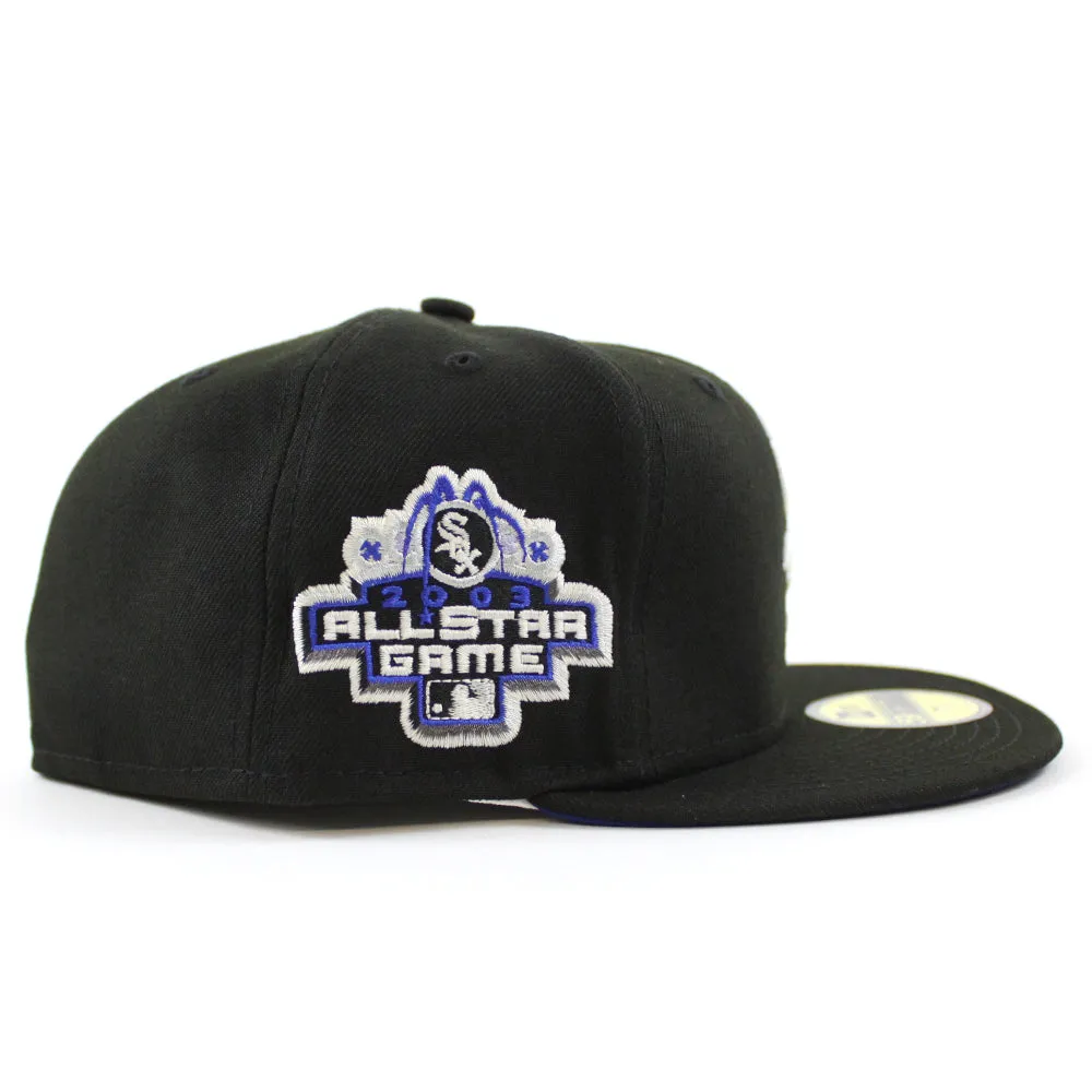 Love Chicago White Sox 2003 All-Star Game New Era Fitted 59Fifty Hat (GITD Black Royal Blue Under Brim)