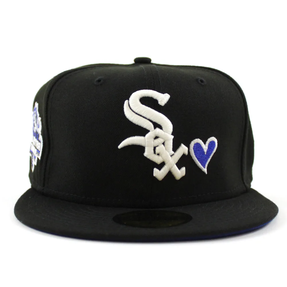 Love Chicago White Sox 2003 All-Star Game New Era Fitted 59Fifty Hat (GITD Black Royal Blue Under Brim)