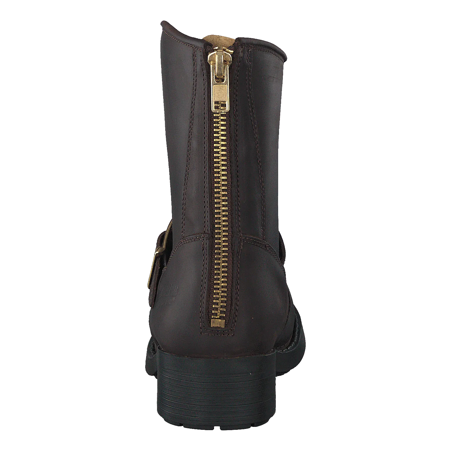 Low Boot Zip Back Brown/Shiny Gold