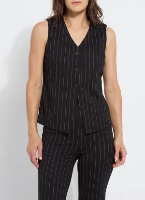 Lysse Marisa Black Stripe Ponte Gilet