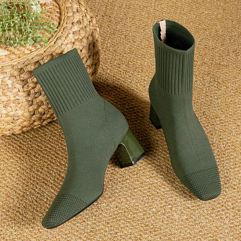 Marlinda™ | Elegant High Heeled Boots in Solid Color