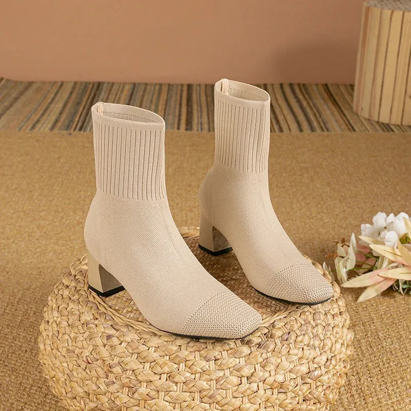 Marlinda™ | Elegant High Heeled Boots in Solid Color