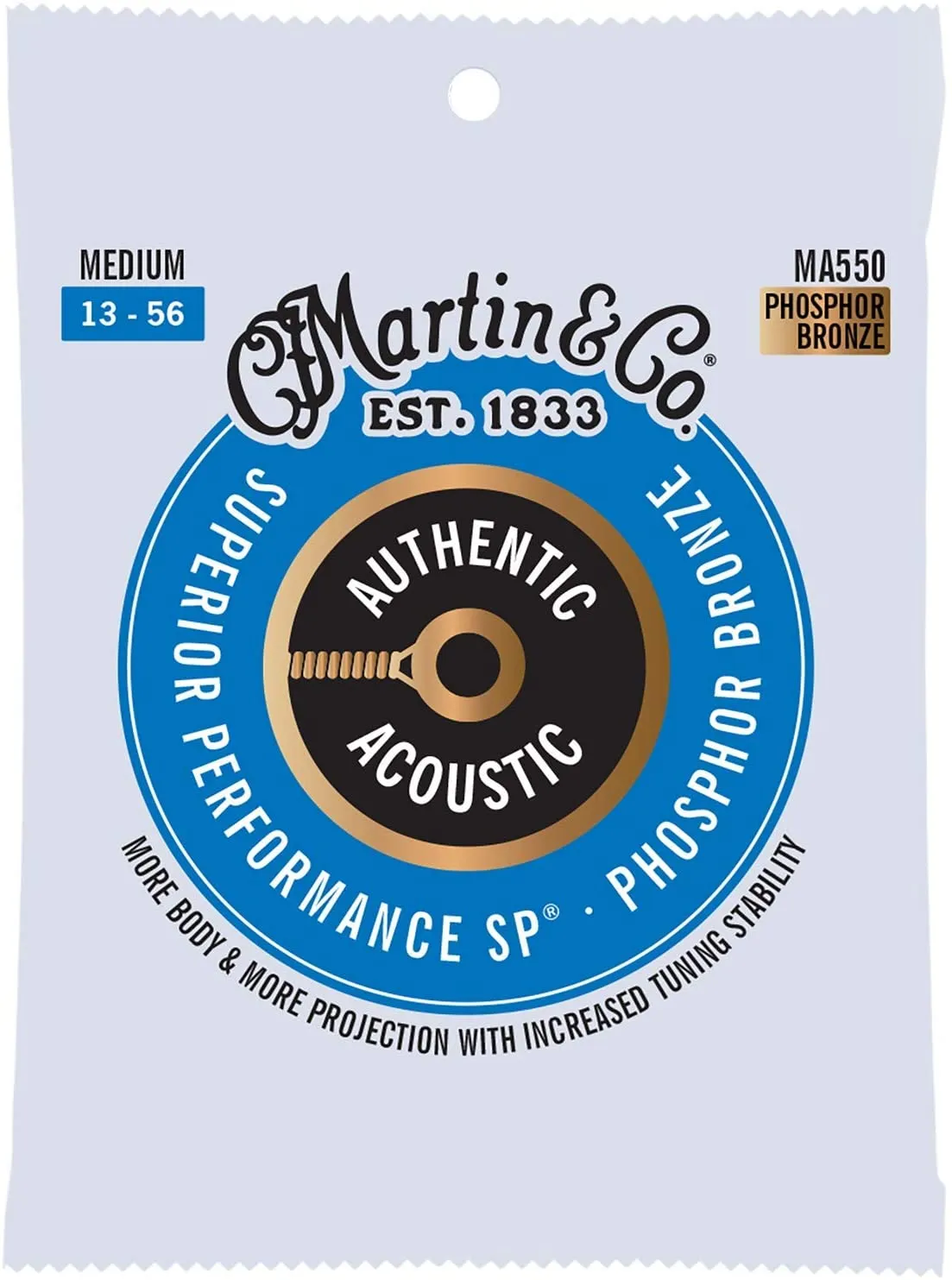 Martin Authentic Acoustic SP Guitar Strings Phosphor Bronze