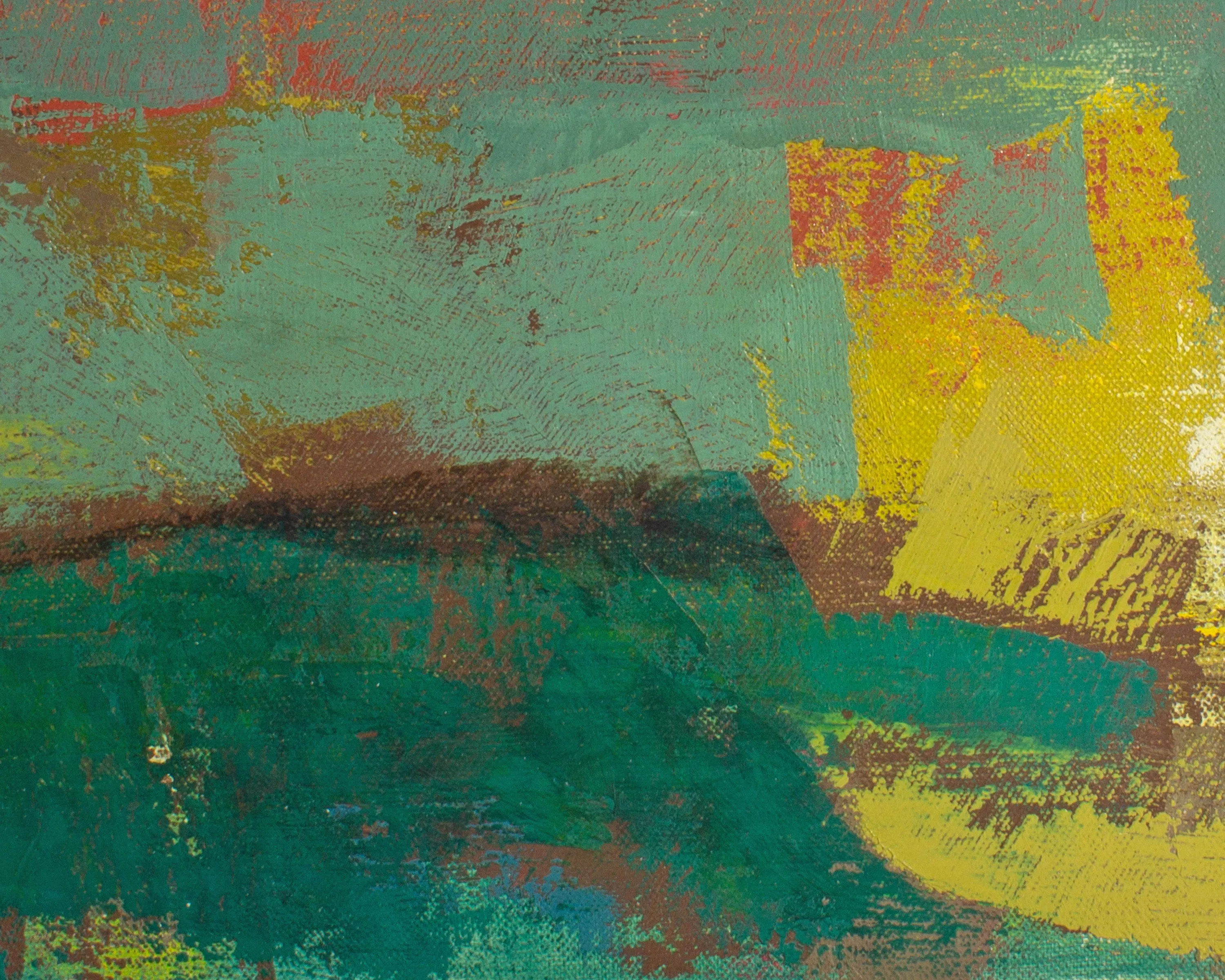 Martin Friedman Signed “Of Time and Space” Oil on Canvas Abstract Painting