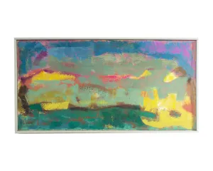 Martin Friedman Signed “Of Time and Space” Oil on Canvas Abstract Painting