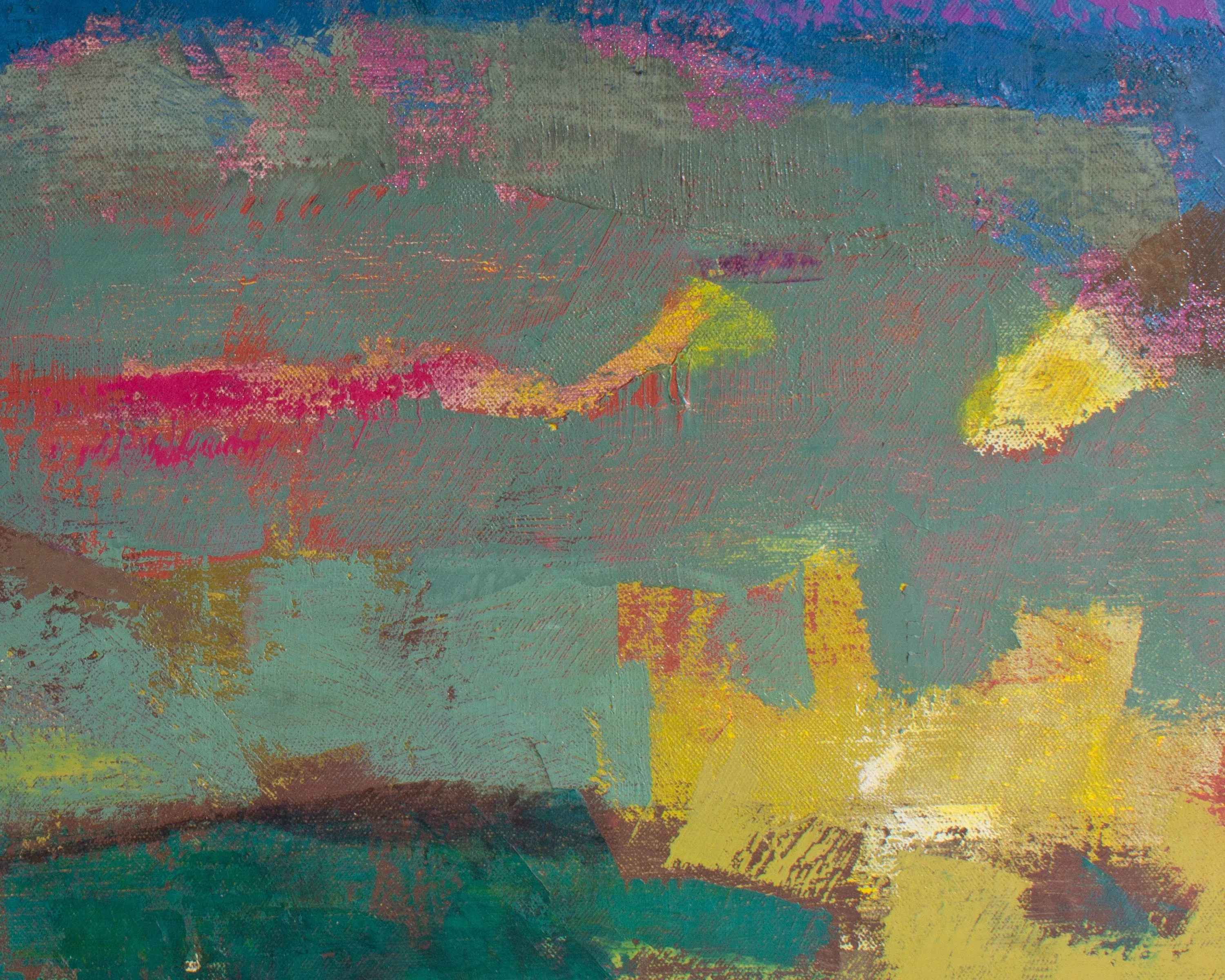 Martin Friedman Signed “Of Time and Space” Oil on Canvas Abstract Painting