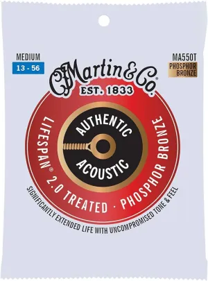 Martin MA550T Authentic Acoustic - LifeSpan 2.0 - Phosphor Bronze Medium 13-56
