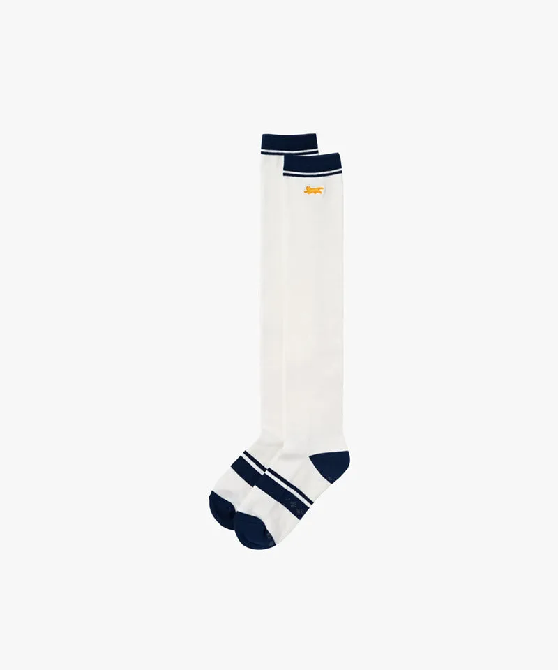 MCC Migo Stripe Knee Socks - Off-White