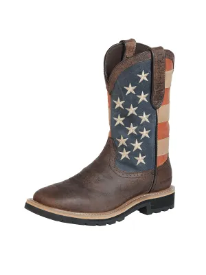 Men's Cowboy Work Boots Buff Rancher Square Toe 'Centenario' 126722
