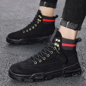 Men's High-top Martin Boots in British & Korean Style