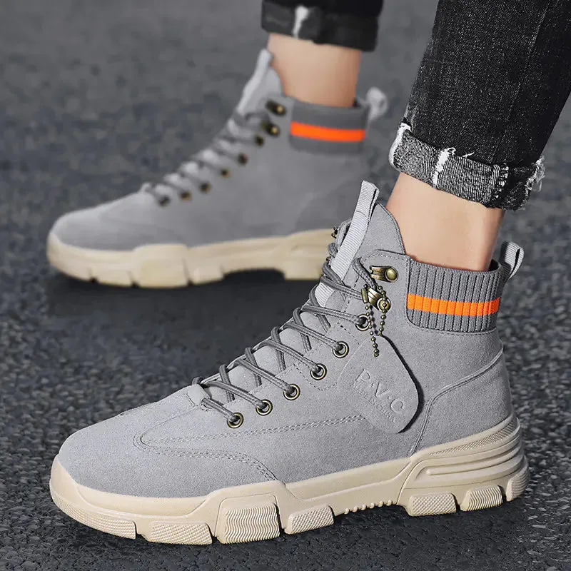 Men's High-top Martin Boots in British & Korean Style