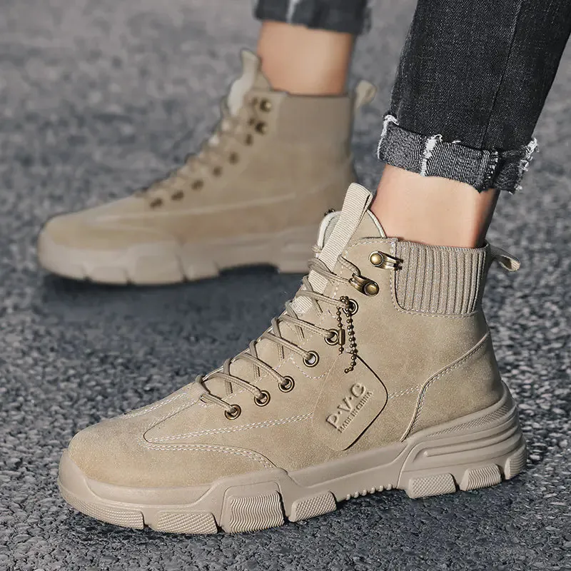 Men's High-top Martin Boots in British & Korean Style