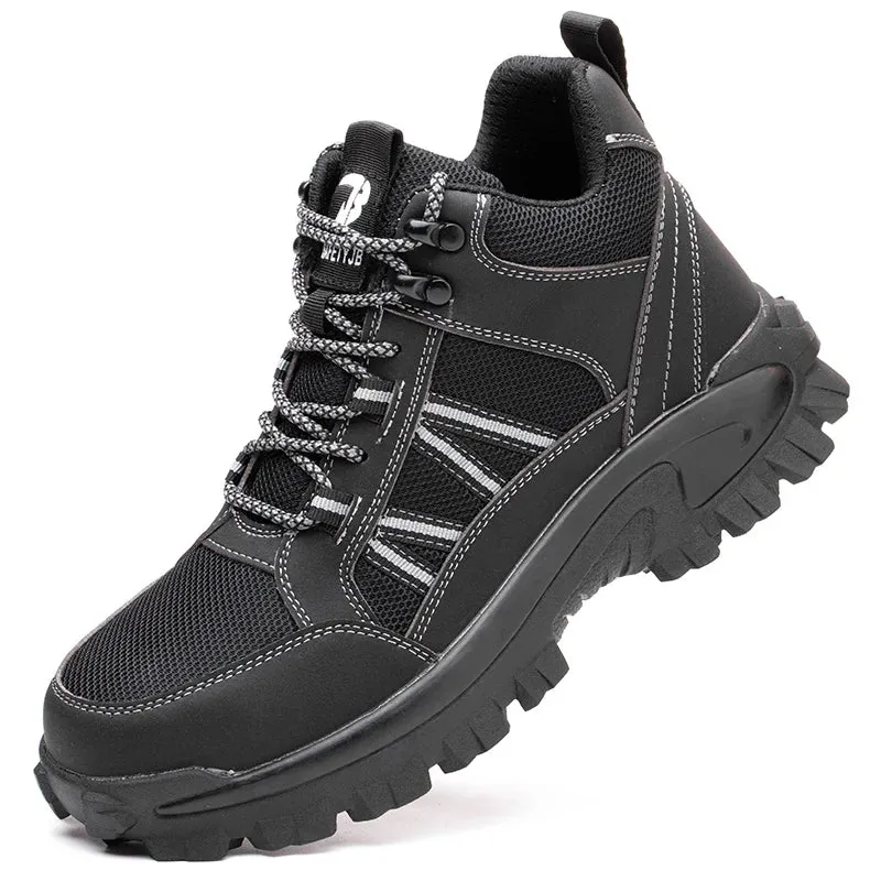 Men's Steel Toe Work Boots – Waterproof & Anti-Slip Hiking Safety Boots
