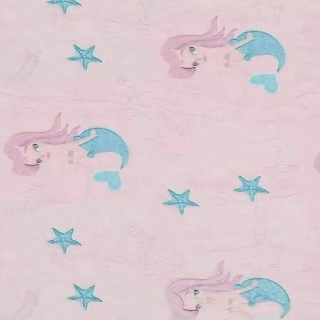 Mermaid Glow in The Dark Blanket for Kids, 200 x 152cm, 0-15 years | All-Weather Lightweight Blanket for Kids’ Room