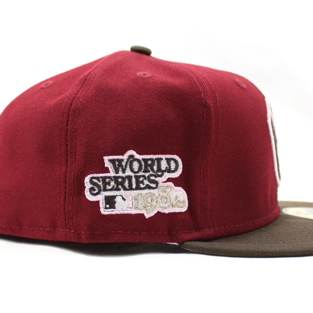 Milwaukee Brewers 1982 World Series New Era 59Fifty Fitted Hat (GITD Cardinal Brown Khaki Under Brim)