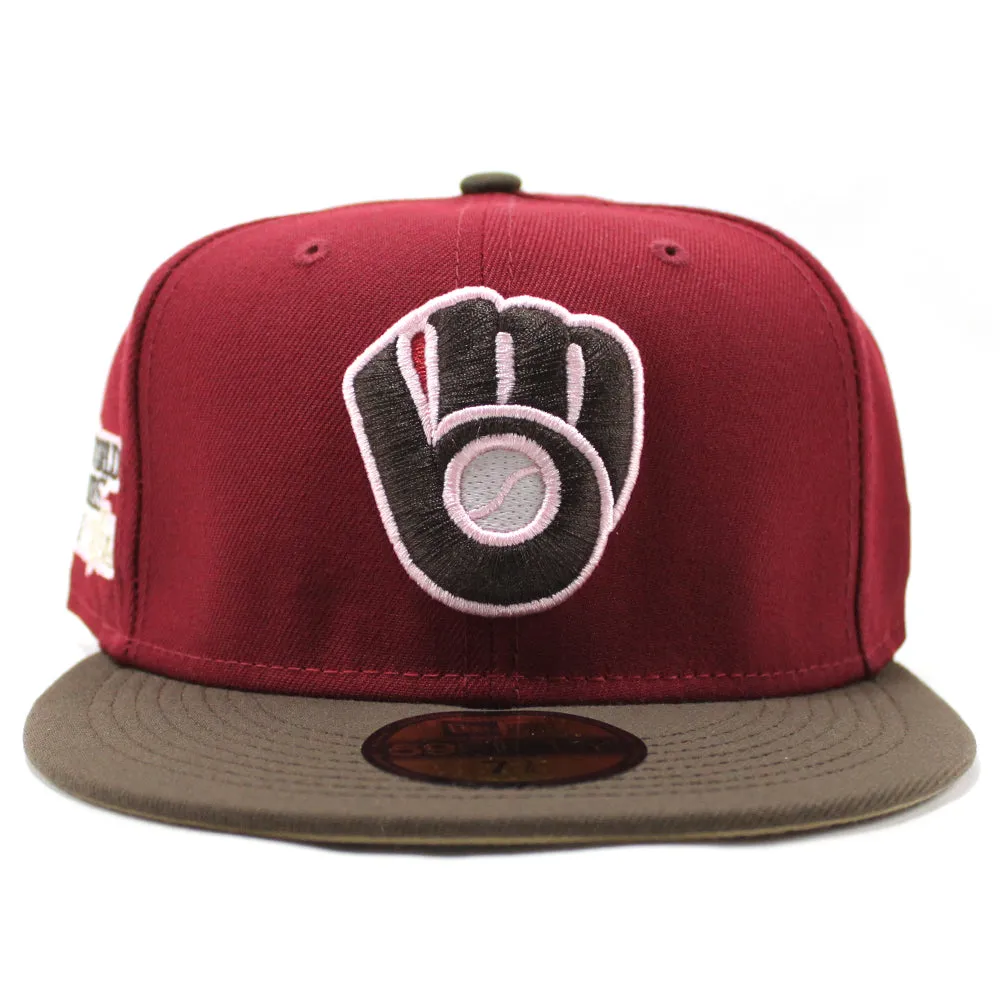 Milwaukee Brewers 1982 World Series New Era 59Fifty Fitted Hat (GITD Cardinal Brown Khaki Under Brim)