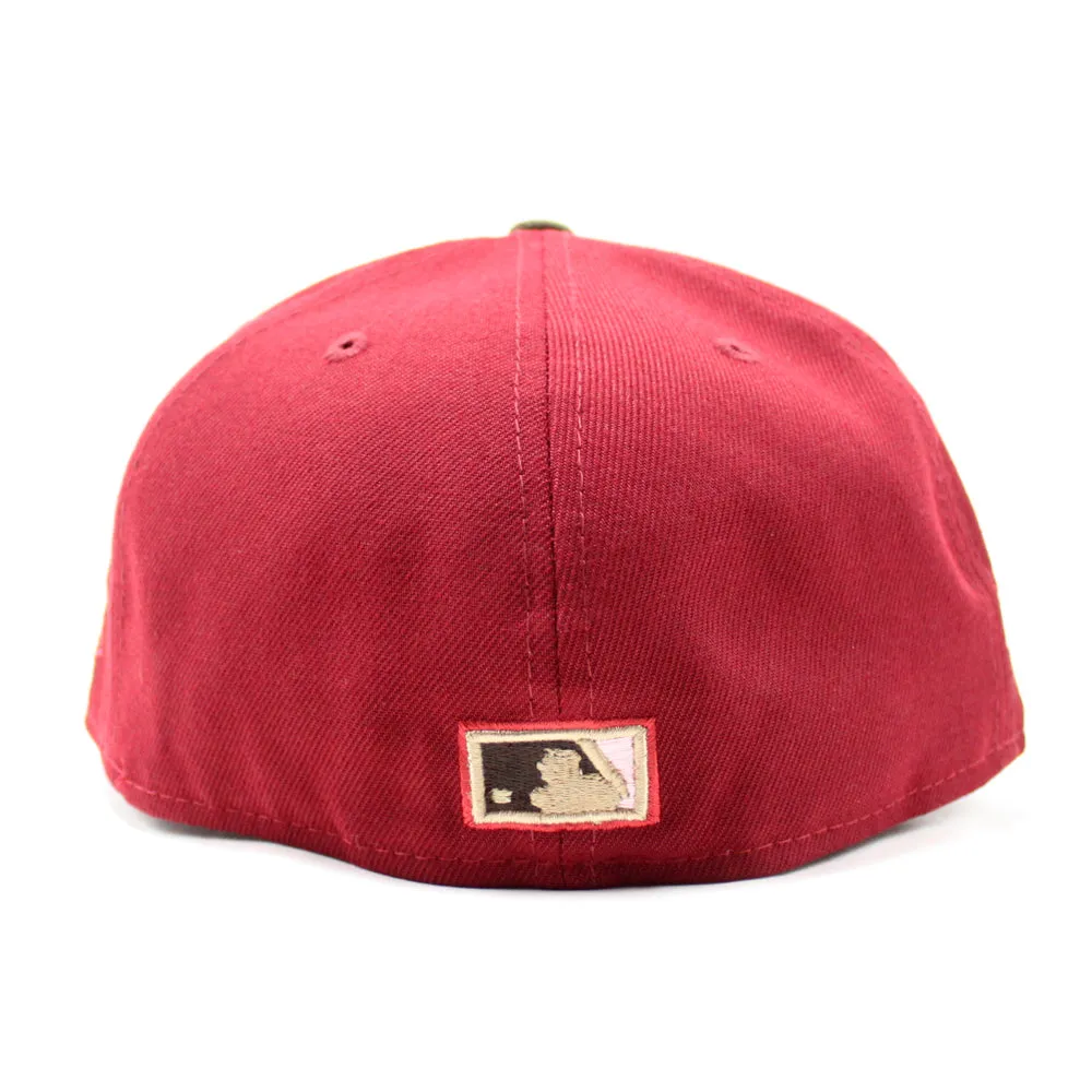 Milwaukee Brewers 1982 World Series New Era 59Fifty Fitted Hat (GITD Cardinal Brown Khaki Under Brim)