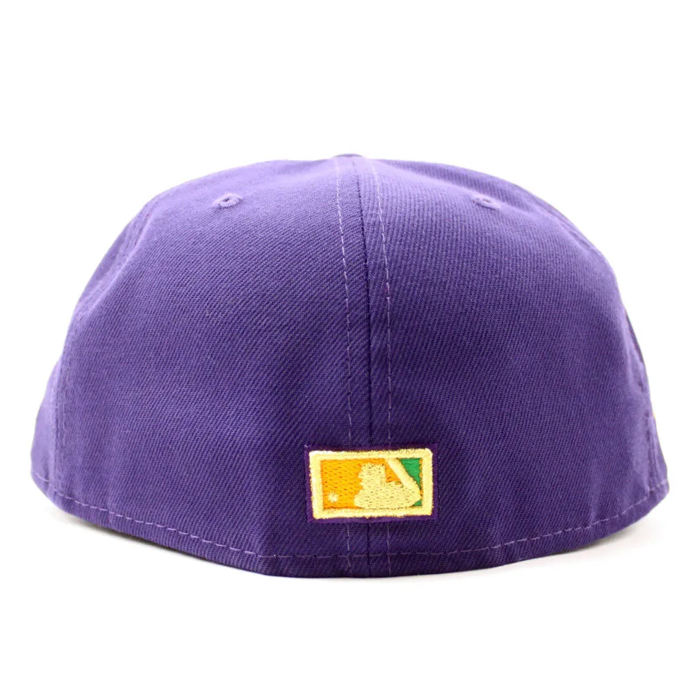 Milwaukee Brewers 1982 World Series New Era 59Fifty Fitted Hat (Glow in the Dark Purple Light Orange Gray Under Brim)