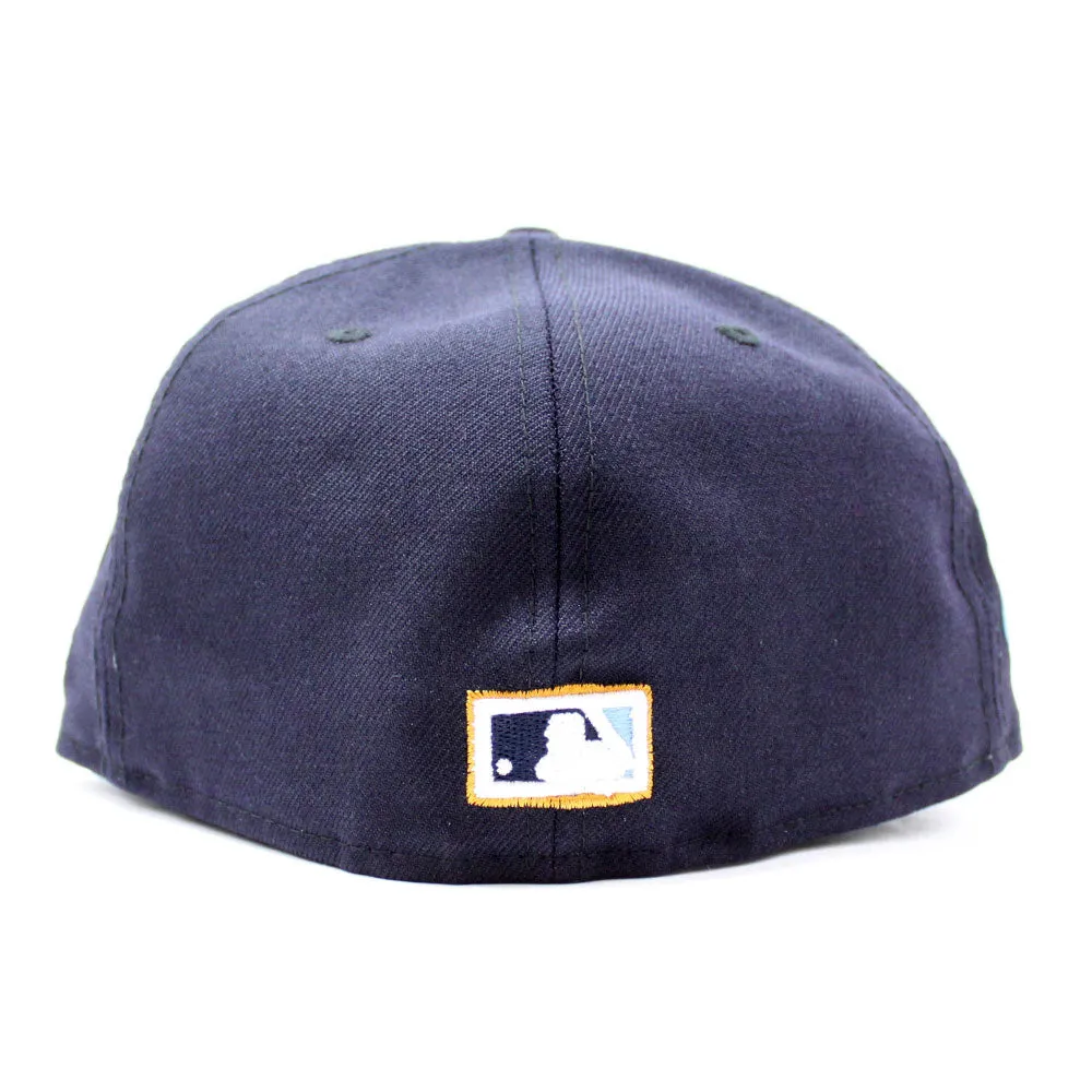 Milwaukee Brewers 2002 All-Star Game New Era 59Fifty Fitted Hat (GITD Logo Navy Sky Blue Under Brim)