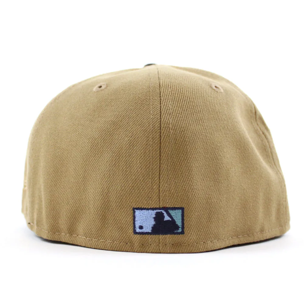 Minnesota Twins 2014 All Star Game New Era 59Fifty Fitted Hat (Glow in the Dark Khaki Navy Sky Blue Under Brim)