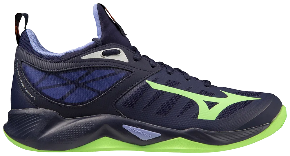 Mizuno Unisex's Wave Dimension - Evening Blue/Techno Green/Iolite