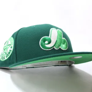 Montreal Expos 1982 All Star Game New Era Fitted 59Fifty Hat (Emerald Green Light Green Under Brim)