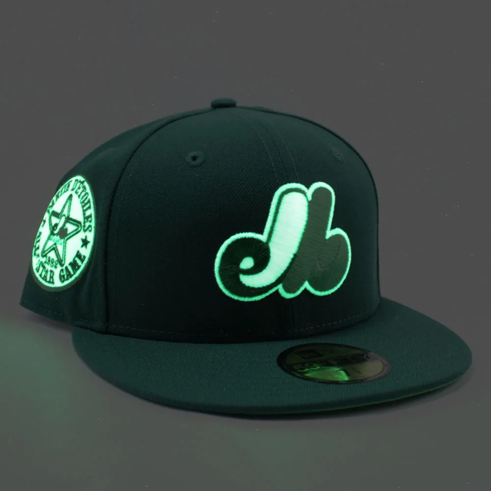 Montreal Expos 1982 All Star Game New Era Fitted 59Fifty Hat (Emerald Green Light Green Under Brim)