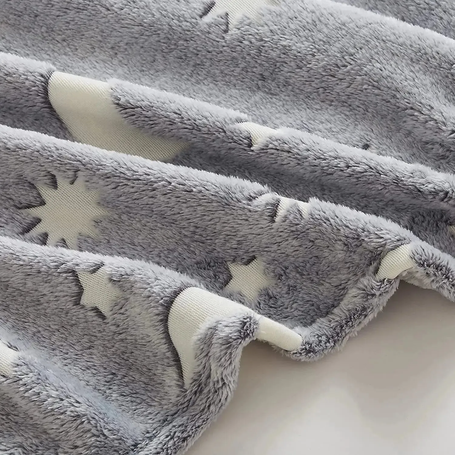 Moon & Stars Glow in The Dark Blanket for Kids |0-15 Yrs.