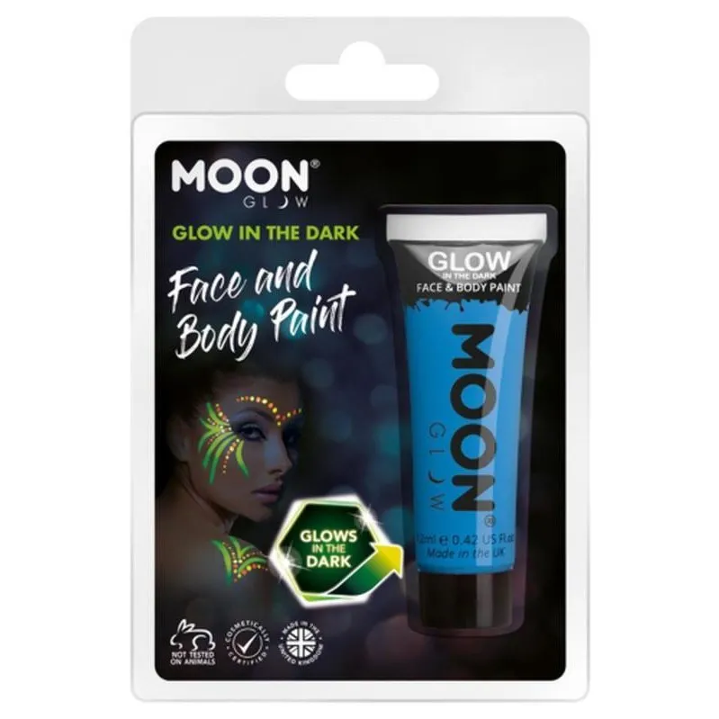 Moon Glow Glow In The Dark Face Paint, Blue