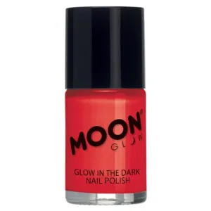 Moon Glow Glow In The Dark Nail Polish, Red