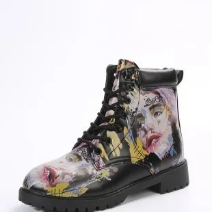 Multi-color Printing Fashion Martin Boots