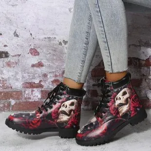 Multi-color Printing Fashion Martin Boots