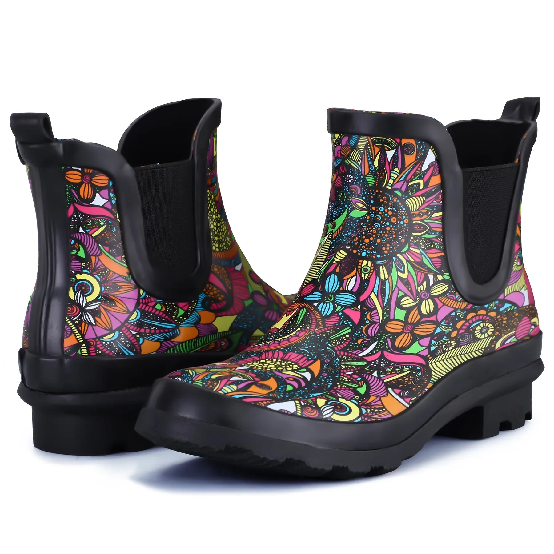 Multicolored Matte Chelsea Rain Boots