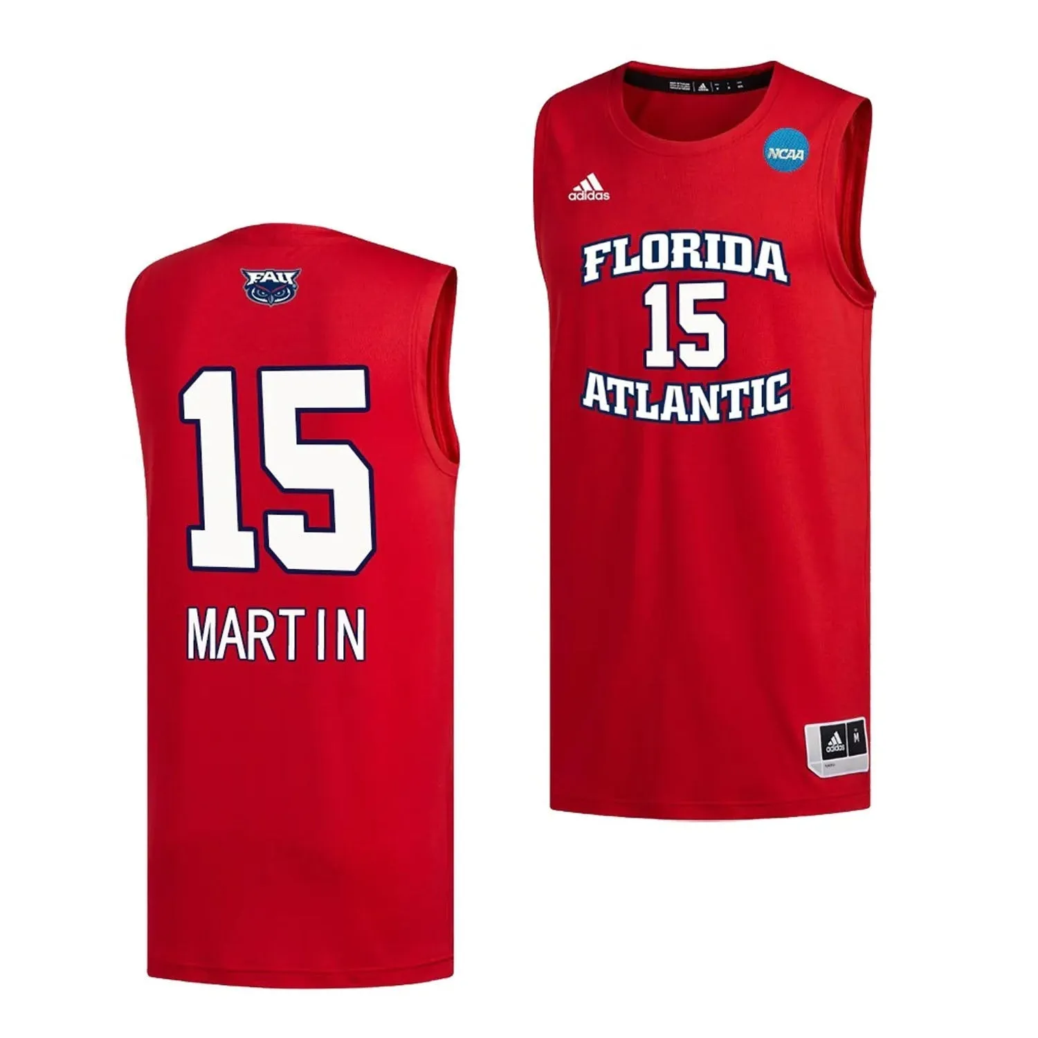 NCAAB Alijah Martin Florida Atlantic Owls 15 Jersey