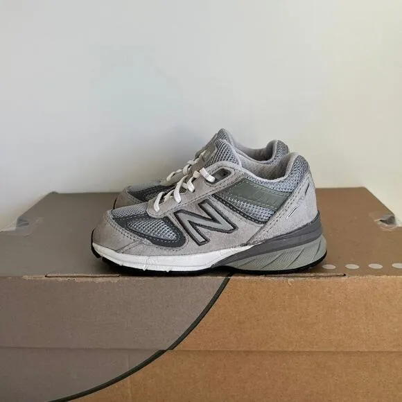 New Balance 990 V5 Grey/White Toddler Sneakers- SZ 7 C