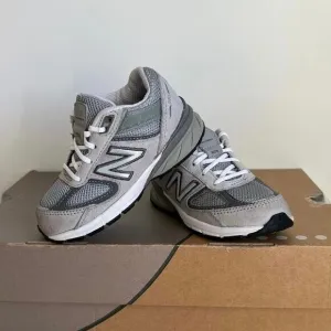 New Balance 990 V5 Grey/White Toddler Sneakers- SZ 7 C