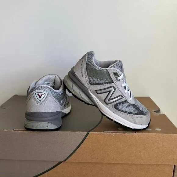 New Balance 990 V5 Grey/White Toddler Sneakers- SZ 7 C