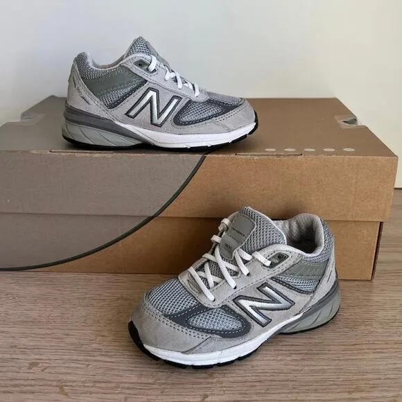 New Balance 990 V5 Grey/White Toddler Sneakers- SZ 7 C