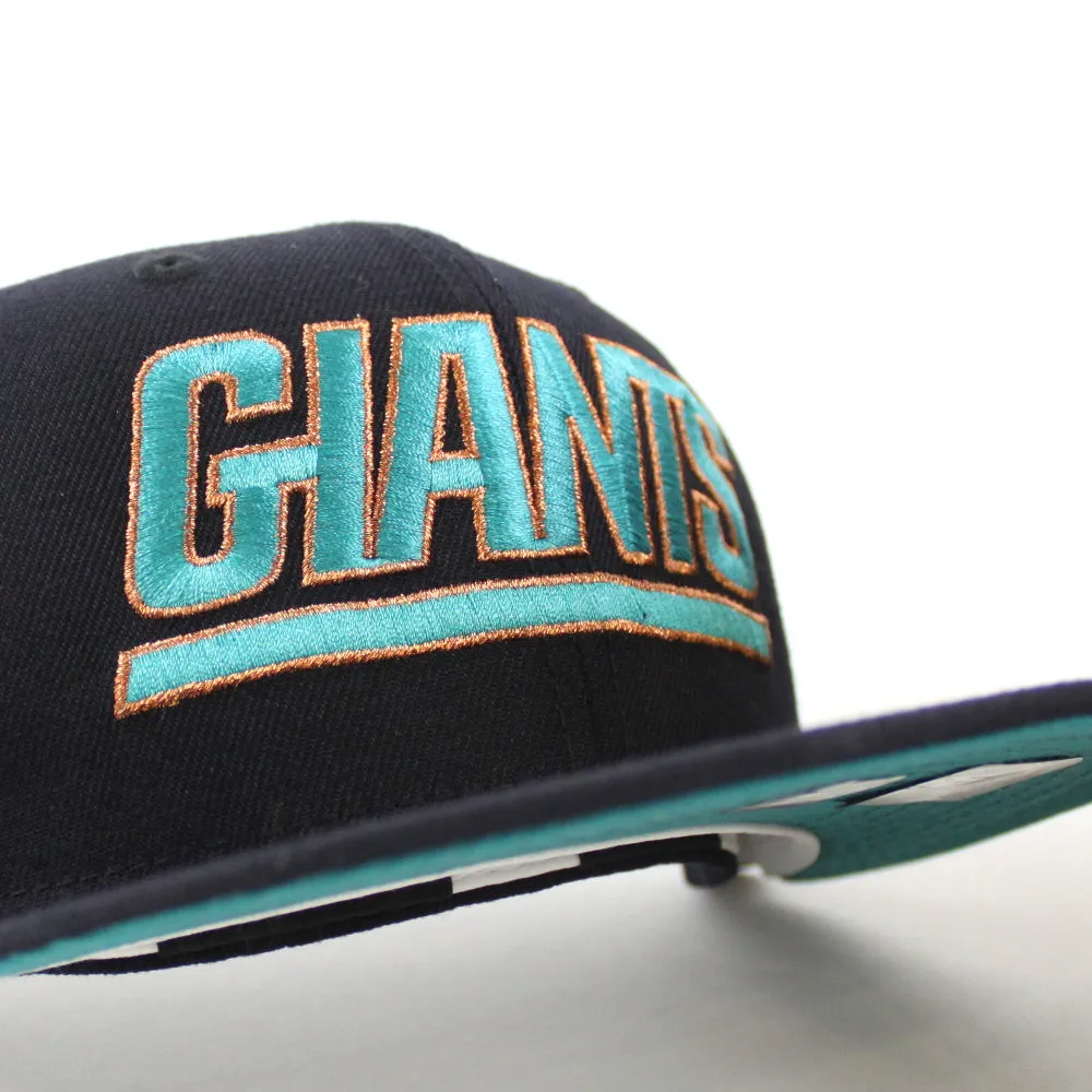 NEW YORK GIANTS PRO BOWL 1986 59Fifty New Era Fitted Hat (GITD Navy M Copper Aqua Under Brim)
