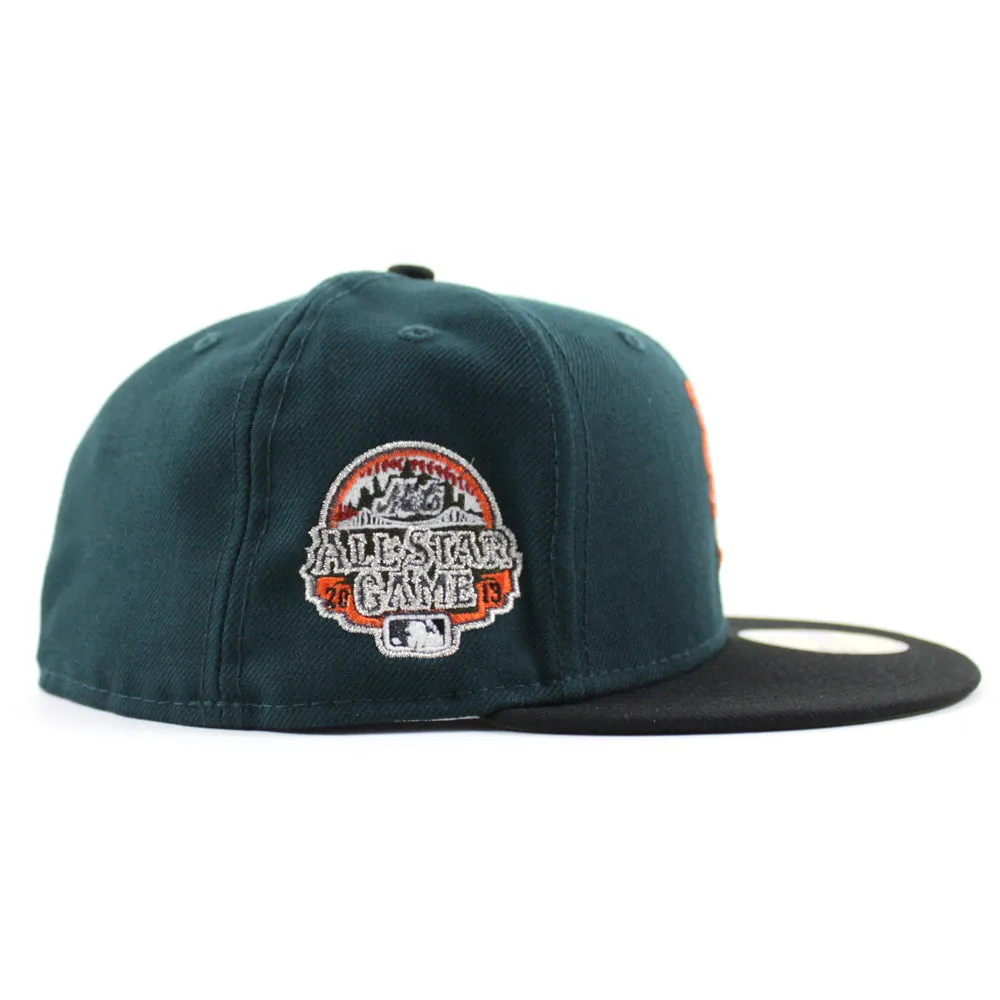 New York Mets 2013 All-Star Game New Era 59Fifty Fitted Hat (GITD Green Black Olive Under Brim)