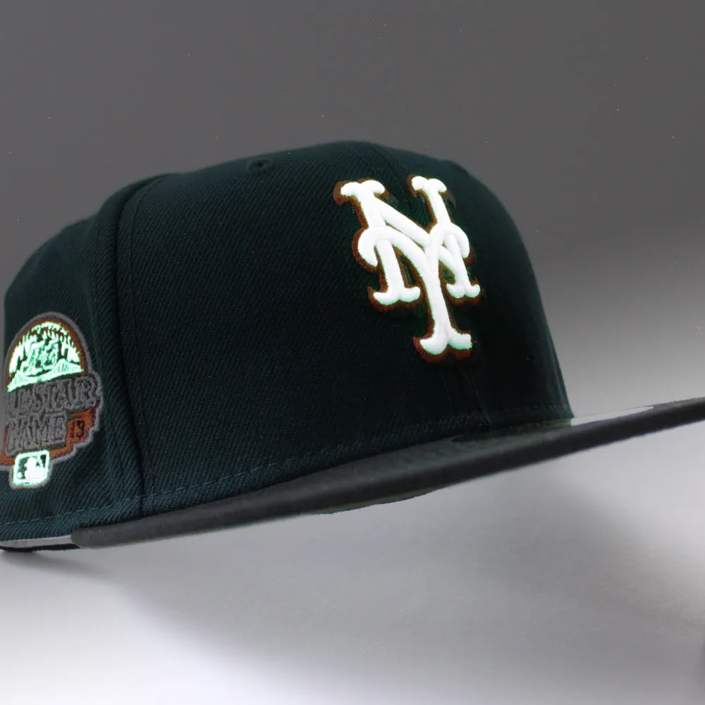 New York Mets 2013 All-Star Game New Era 59Fifty Fitted Hat (GITD Green Black Olive Under Brim)