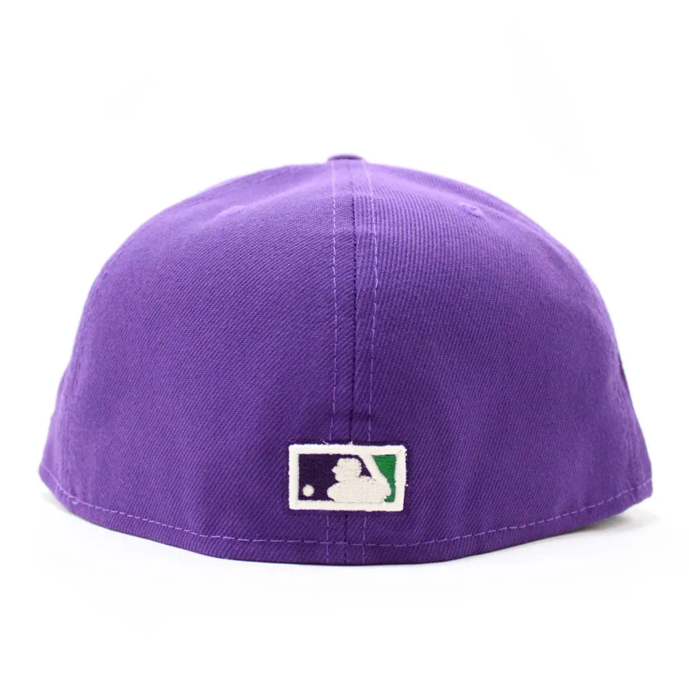 New York Mets Subway Series 59Fifty New Era Fitted Hat (Glow in the Dark Purple Green Under Brim)