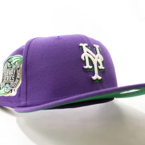 New York Mets Subway Series 59Fifty New Era Fitted Hat (Glow in the Dark Purple Green Under Brim)