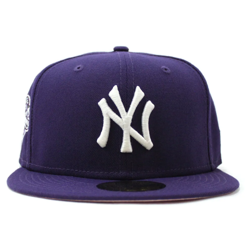 New York Yankees 2000 World Series New Era 59Fifty Fitted Hat (Glow in the Dark Purple Pink Under Brim)