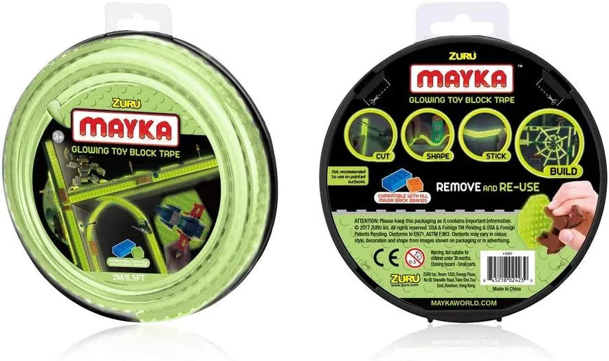 New Zuru Mayka ™ MAYKA™ Block Glow in The Dark Tape LEGO compatible XTX